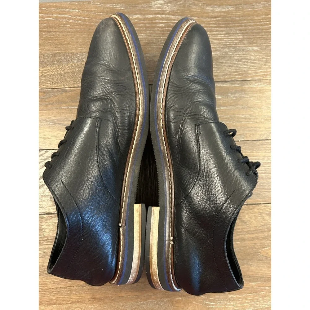 Bostonian‎ Derby Shoes Mens 9.5 Black Commonwealth Leather Plain Toe Comfort